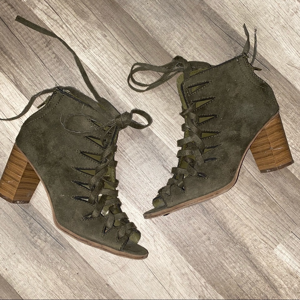 Olive green heel